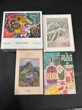Assorted 500-Piece Jigsaw Puzzle Bundle - Colorful Artwork